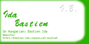 ida bastien business card